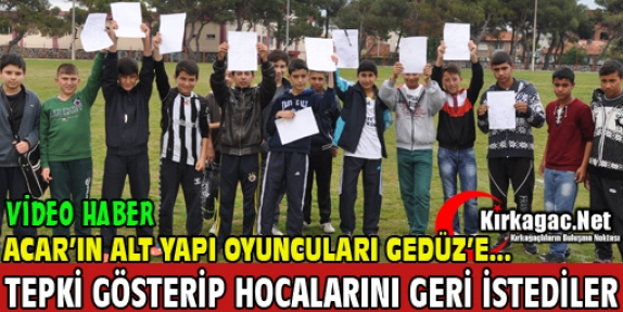 ALT YAPI OYUNCULARI HOCALARINI GEDÜZ'DEN GERİ İSTEDİ(VİDEO)