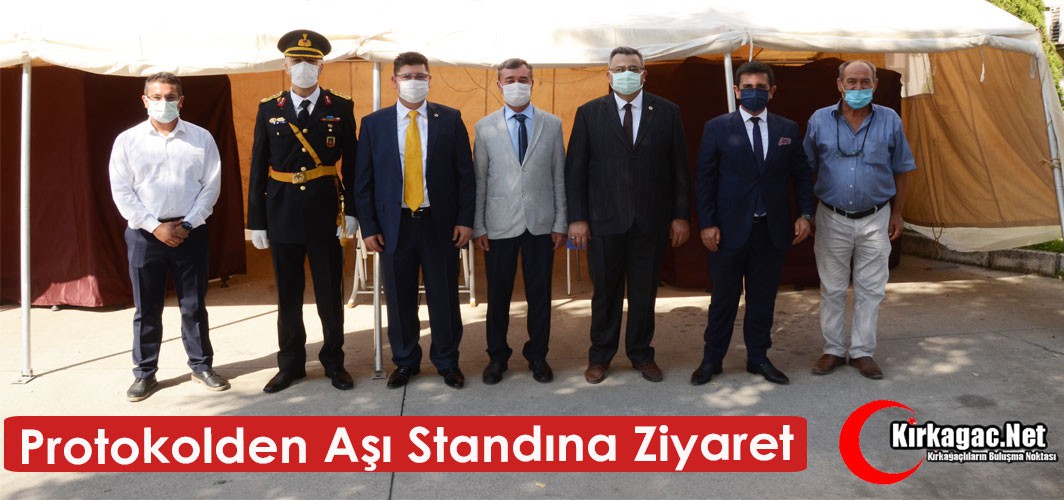 PROTOKOLDEN AŞI STANDINA ZİYARET