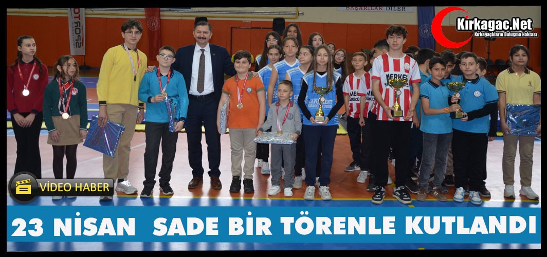 23 NİSAN KIRKAĞAÇ'TA SADE BİR TÖRENLE KUTLANDI(VİDEO)