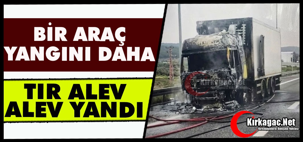 BİR ARAÇ YANGINI DAHA…OTOYOLDA ALEV ALAN TIR KÜLE DÖNDÜ