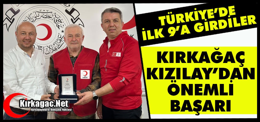 KIRKAĞAÇ KIZILAY'DAN ÖNEMLİ BAŞARI..TÜRKİYE 9. SU OLDULAR