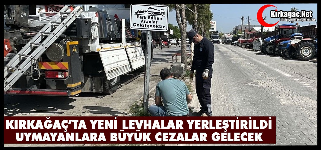 Kırkağaç’ta Trafik Düzeni İçin Denetimler Sıkılaşıyor.. Yeni Levhalar Yerleştirildi