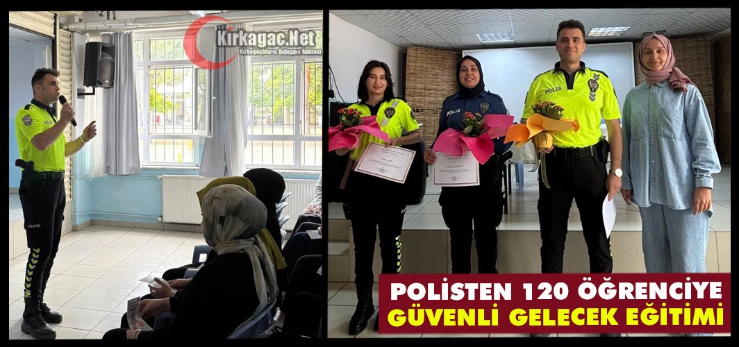 POLİSTEN 120 ÖĞRENCİYE GÜVENLİ GELECEK EĞİTİMİ