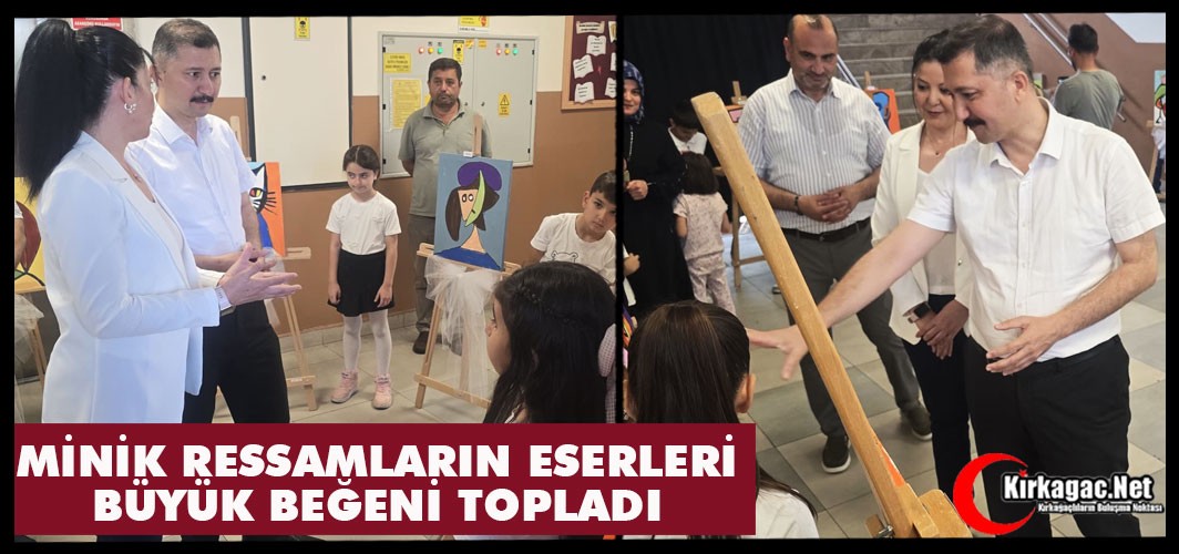 MİNİK RESSAMLARIN ESERLERİ BÜYÜK BEĞENİ TOPLADI
