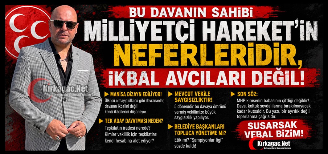 SONKAYA "BU DAVANIN SAHİBİ İKBAL AVCILARI DEĞİL ÜLKÜCÜ NEFERLERDİR"