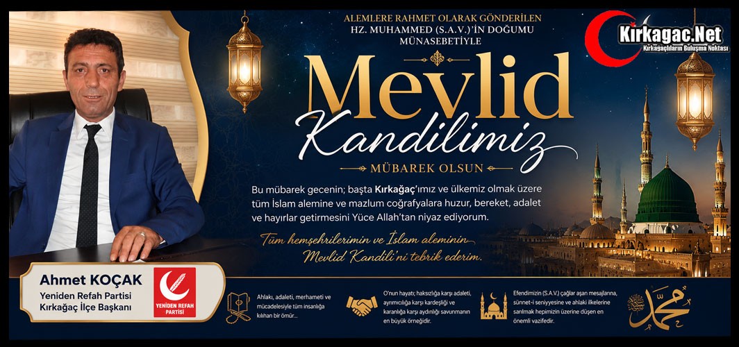 KOÇAK’TAN MEVLİD KANDİLİ MESAJI
