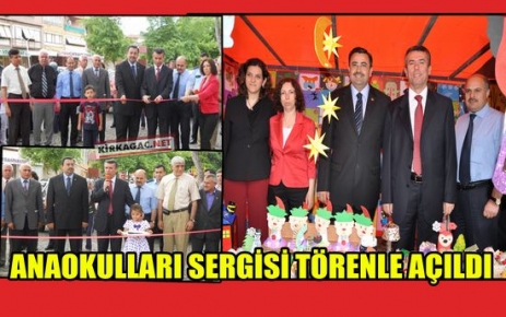 ANAOKULU SERGİSİ TÖRENLE AÇILDI