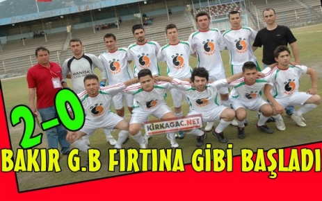 BAKIR G.B FIRTINA GİBİ BAŞLADI 2-0