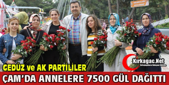 BELEDİYE'DEN ANNELERE 7500 ADET GÜL