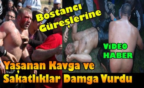 Bostancı Güreşlerine Damga Vuran Kavga(VİDEO)