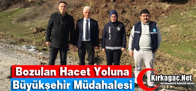 BOZULAN HACET YOLU YAPILIYOR