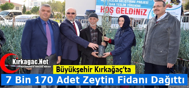 BÜYÜKŞEHİR KIRKAĞAÇ’TA 7170 ADET ZEYTİN FİDANI DAĞITTI