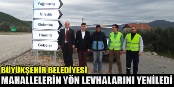 BÜYÜKŞEHİR’DEN YENİ YÖN LEVHALARI