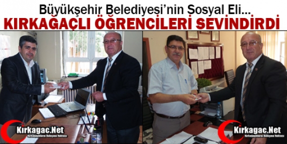 BÜYÜKŞEHİR'İN SOSYAL ELİ KIRKAĞAÇLI ÖĞRENCİLERİ SEVİNDİRDİ