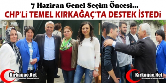 CHP'Lİ TEMEL KIRKAĞAÇ'TA DESTEK İSTEDİ