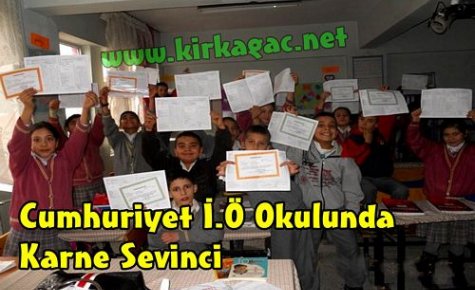 Cumhuriyet İ.Ö Okulunda Karne Heyecanı