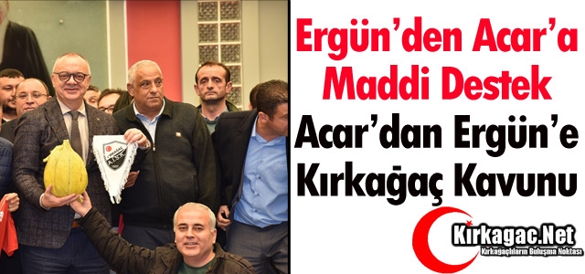 ERGÜN'DEN ACARİDMAN'A DESTEK