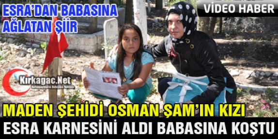 ESRA KARNESİNİ ALDI ŞEHİT BABASININ MEZARINA KOŞTU(ÖZEL HABER)