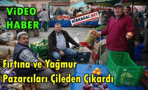 Fırtına ve Yağmur Pazarcıları Vurdu(VİDEO)