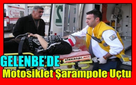 GELENBE'DE MOTOSİKLET ŞARAMPOLE UÇTU