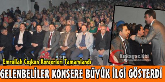 GELENBELİLER KONSERE BÜYÜK İLGİ GÖSTERDİ