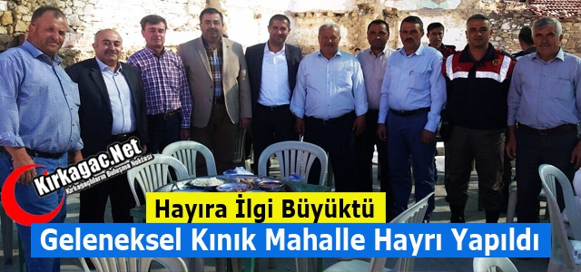 GELENEKSEL KINIK MAHALLE HAYRI YAPILDI