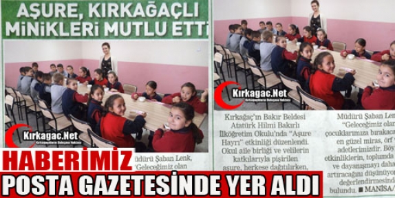 HABERİMİZ POSTA GAZETESİNDE YER ALDI