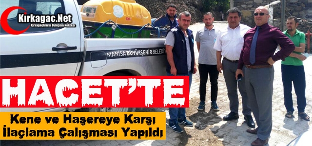 HACET'TE KENE VE HAŞERE'YE KARŞI İLAÇLAMA YAPILDI