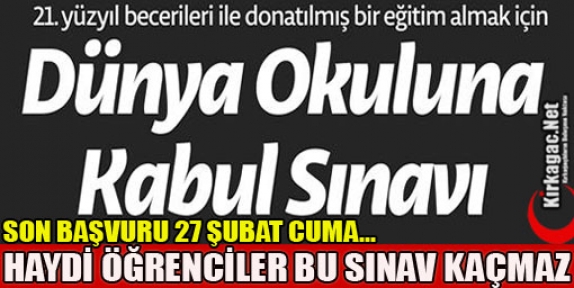 HAYDİ ÖĞRENCİLER BU SINAV KAÇMAZ