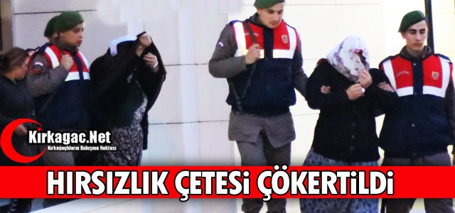 HIRSIZLIK ÇETESİ ÇÖKERTİLDİ