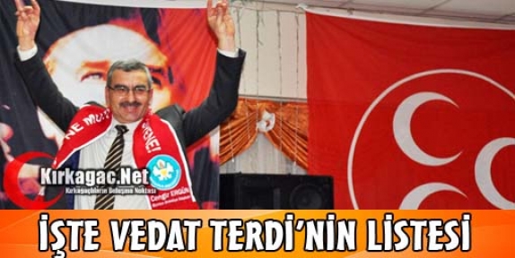 İŞTE MHP ADAYI VEDAT TERDİ'NİN LİSTESİ