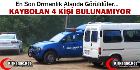 KAYBOLAN 4 KİŞİDEN HABER ALINAMIYOR