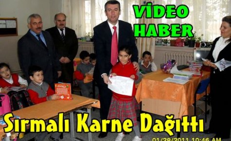 Kaymakam Sırmalı, Karne Dağıttı(VİDEO)