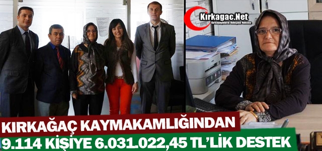 KAYMAKAMLIKTAN 9.114 KİŞİYE DESTEK