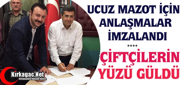 KIRKAĞAÇLI ÇİFTÇİLER ARTIK UCUZ MAZOT ALACAK