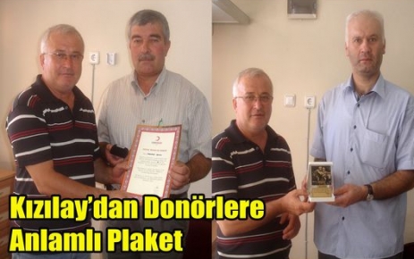 Kırkağaçlı Donörlere Plaket