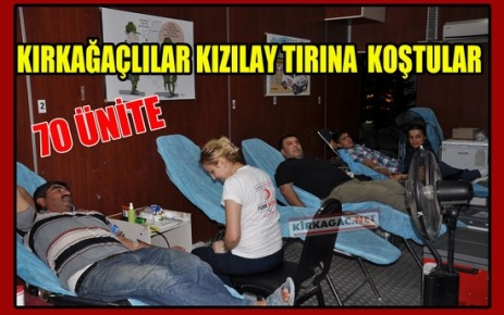 KIRKAĞAÇLILAR KIZILAY TIRINA KOŞTU