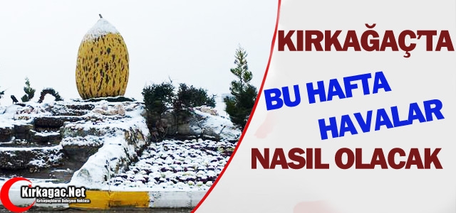 KIRKAĞAÇ'TA BU HAFTA HAVALAR NASIL OLACAK