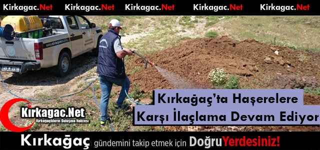 KIRKAĞAÇ'TA HAŞERELERE KARŞI İLAÇLAMA DEVAM EDİYOR