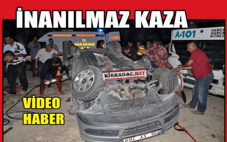 KIRKAĞAÇ’TA İNANILMAZ KAZA(VİDEO)