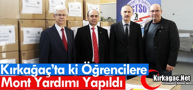 KIRKAĞAÇ’TA Kİ ÖĞRENCİLERE MONT YARDIMI