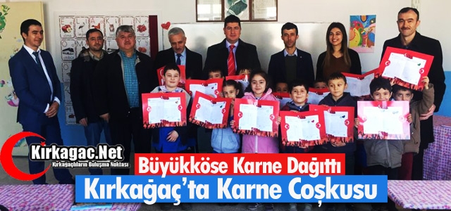 KIRKAĞAÇ'TA ÖĞRENCİLERİN KARNE COŞKUSU