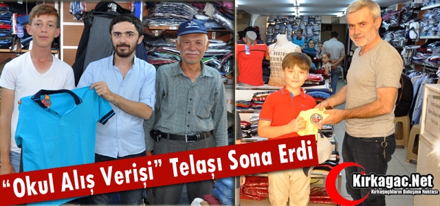 KIRKAĞAÇ'TA OKUL ALIŞVERİŞİ TELAŞI SONA ERDİ