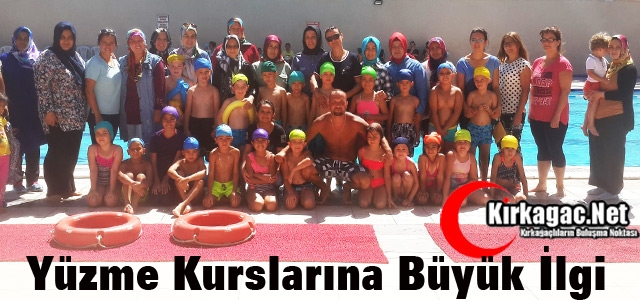 KIRKAĞAÇ’TA YÜZME KURSLARINA BÜYÜK İLGİ