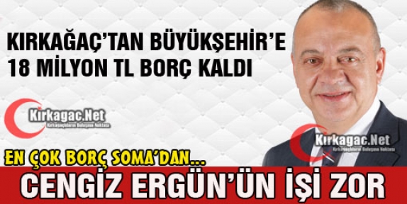 KIRKAĞAÇ'TAN BÜYÜKŞEHİR’E 18 MİLYON TL BORÇ KALDI