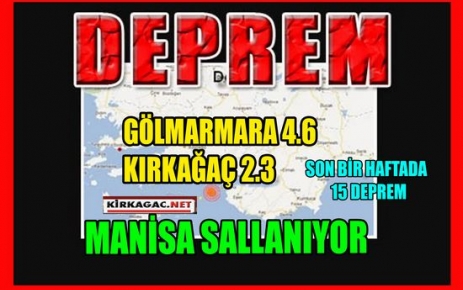 MANİSA SALLANIYOR.GÖLMARMARA VE KIRKAĞAÇ'TA DEPREM