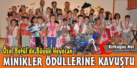 MİNİKLER ÖDÜLLERİNE KAVUŞTULAR