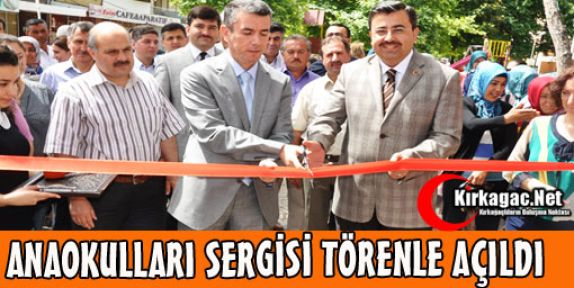 MİNİKLERİN SERGİSİ TÖRENLE AÇILDI