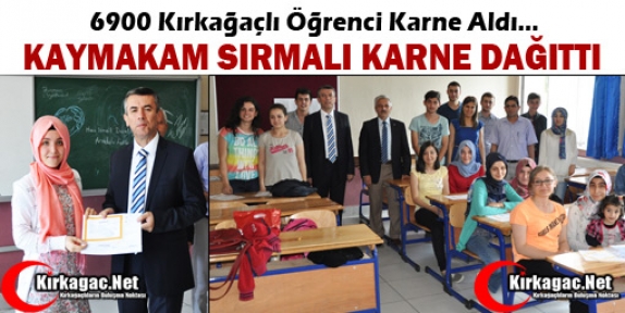 ÖĞRENCİLER KARNELERİNİ SIRMALI'NIN ELİNDEN ALDILAR