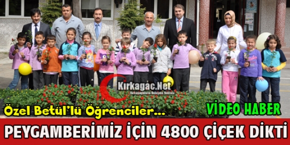 ÖĞRENCİLER PEYGAMBERİMİZ İÇİN 4800 ÇİÇEK DİKTİ(VİDEO)